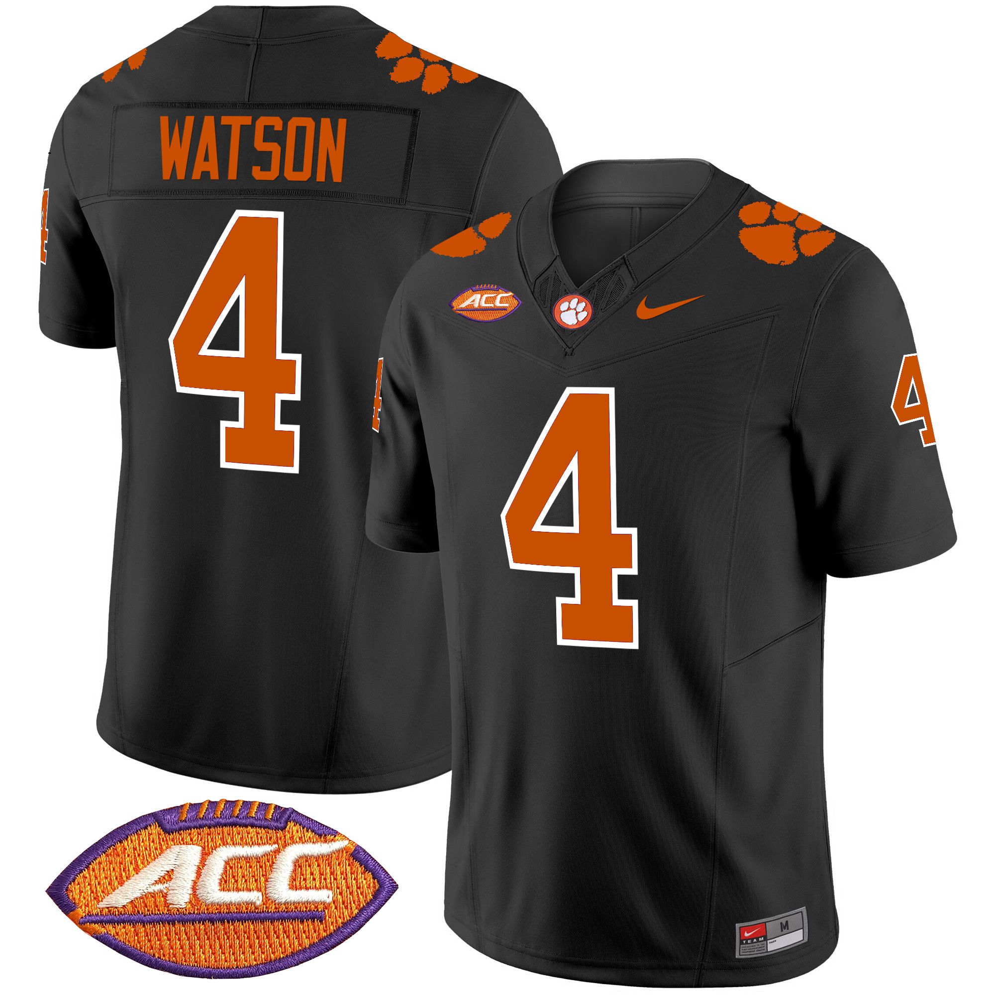 Men Clemson Tigers #4 Watson Black 2024 Nike Vapor Limited NCAA Jersey style 1